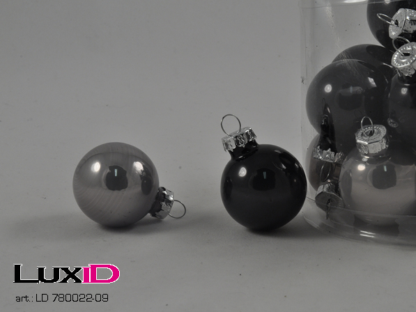 Christmasball 30mm 09 zwart (15pcs)